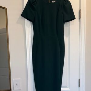 Calvin Klein Elegant Dark Green Midi Dress
